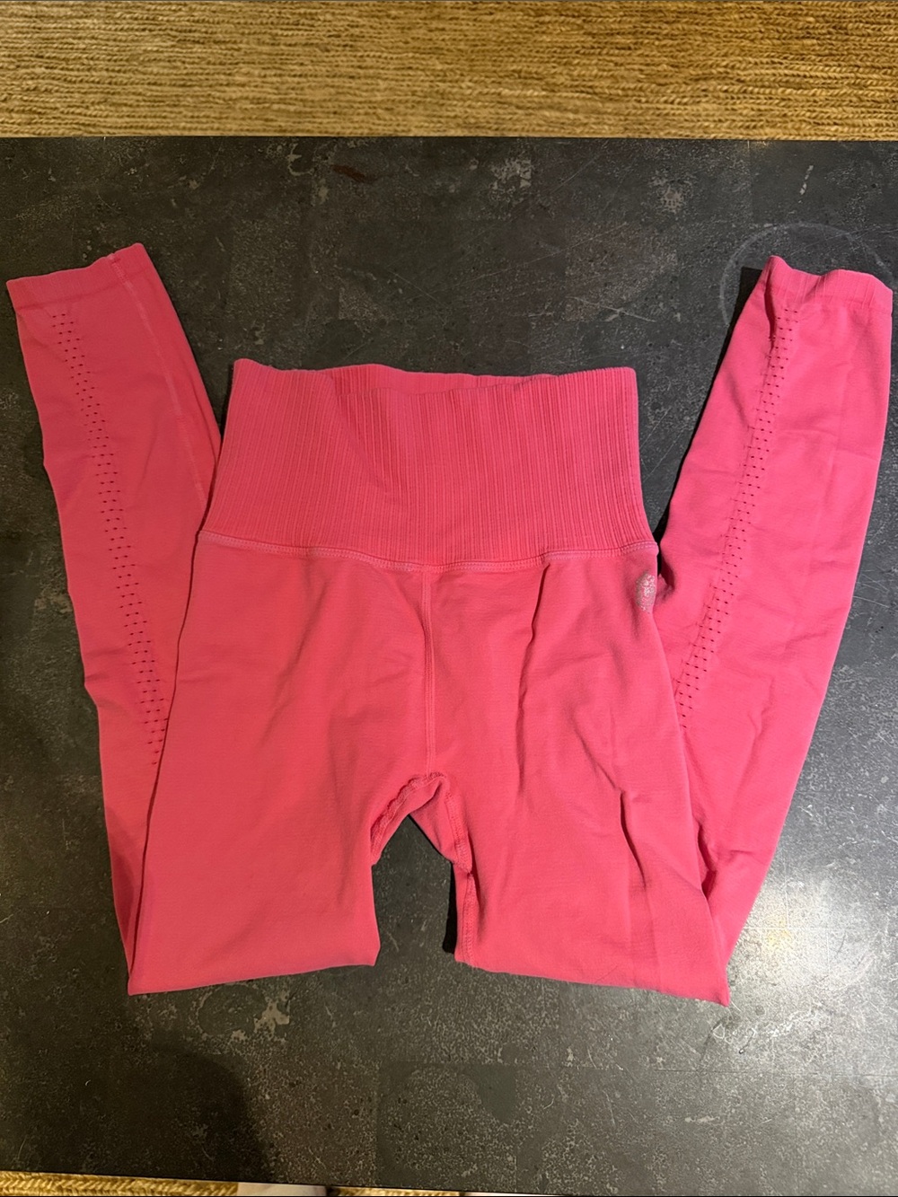 Free People Hot Pink High-Waist Seamless Leggings